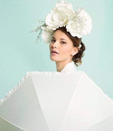 Ombrello sposa bianco impermeabile matrimonio