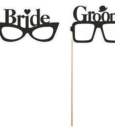 Props "Bride&Groom" a forma di occhiale