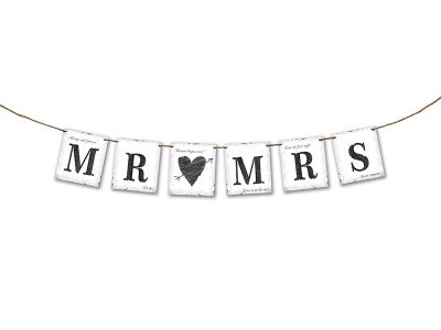 Banner per auto "Mr&Mrs"