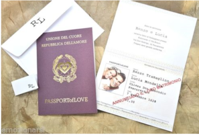 Partecipazione passaporto tema viaggio 