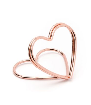 Segnaposto cuore rose gold