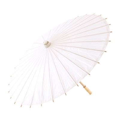 Ombrello Parasole in Carta e Bamboo Colore Bianco