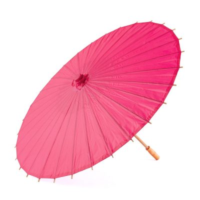 Ombrello Parasole in Carta e Bamboo Colore Fuxia