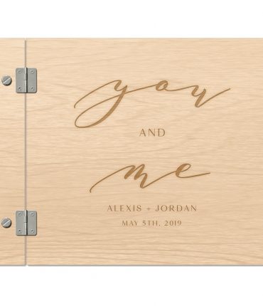 Guest Book in Legno Naturale personalizzato libro degli ospiti "You and me" Emozionarsi The Wedding Store ospiti interno