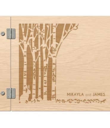 guest book in legno naturale personalizzato Rustico 2