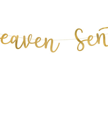 Banner "Heaven Sent" Gold in carta specchiata