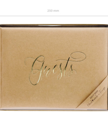 GuestBook kraft scritta oro 