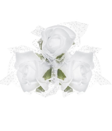 10 Rose ventosa bianche per auto sposi