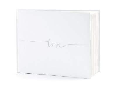 Guestbook bianco love silver