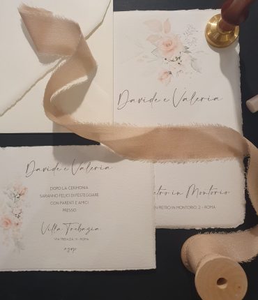 Partecipazione Matrimonio - Carta Amalfi