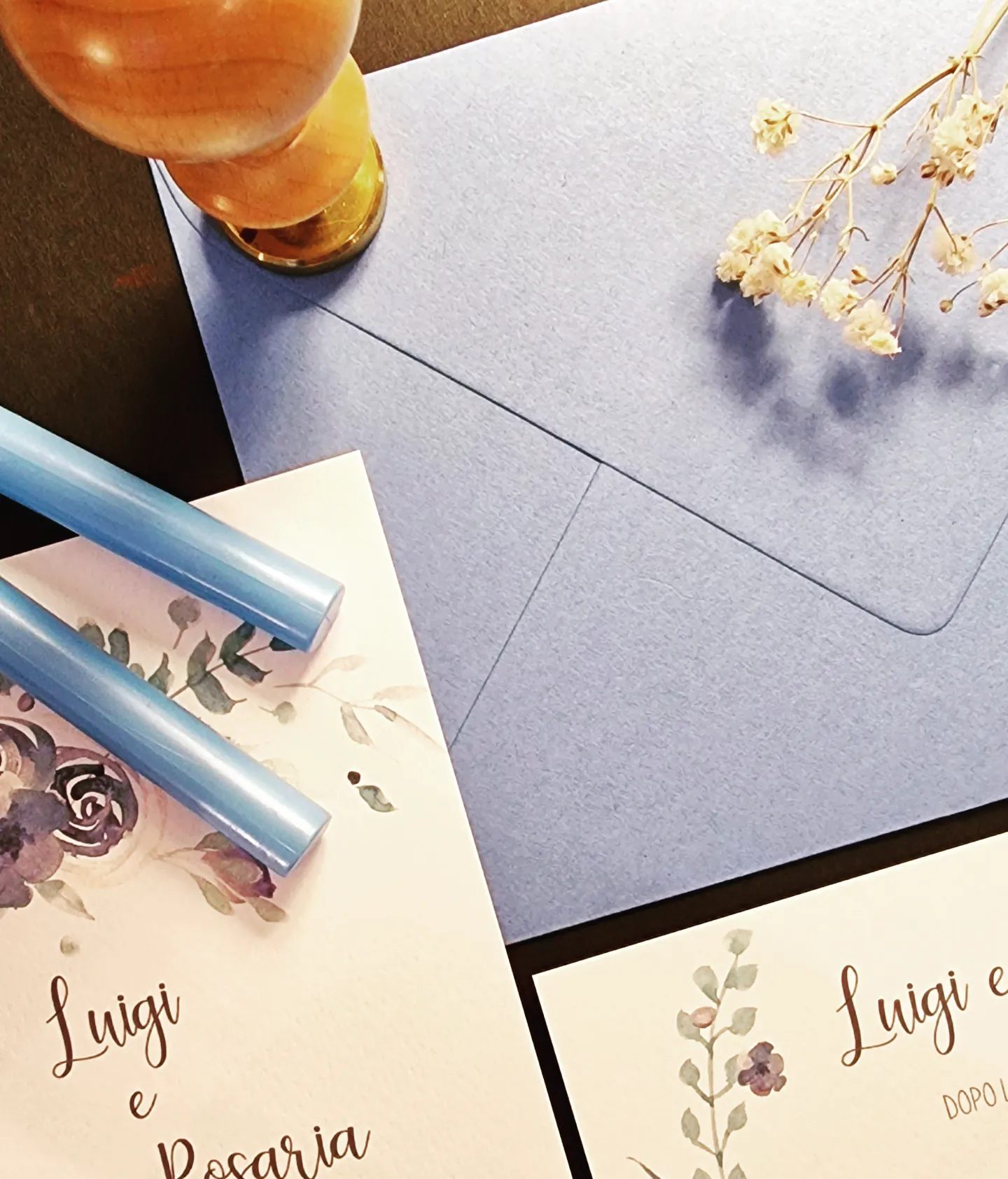 Partecipazione Matrimonio - Tema Floreale Color Carta da Zucchero